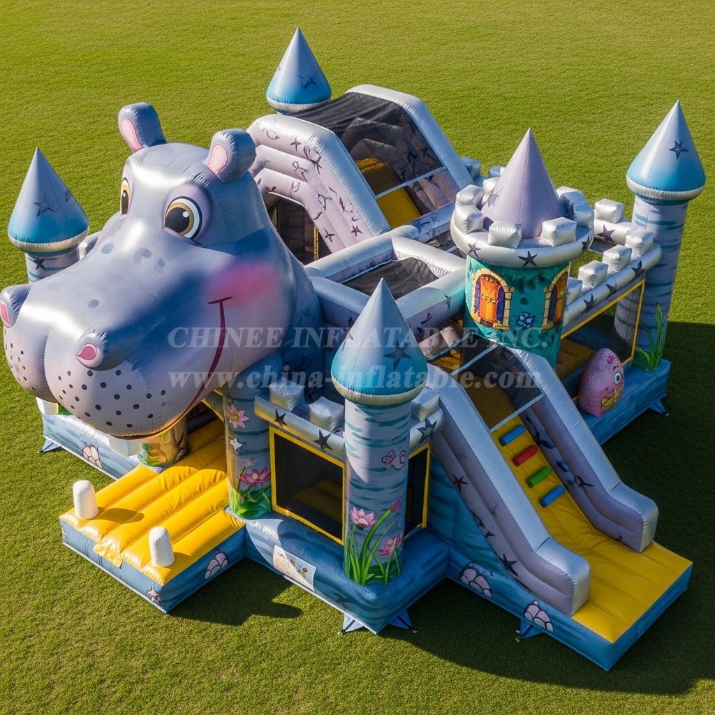 T5-2969 Hippo Theme Inflatable Castles