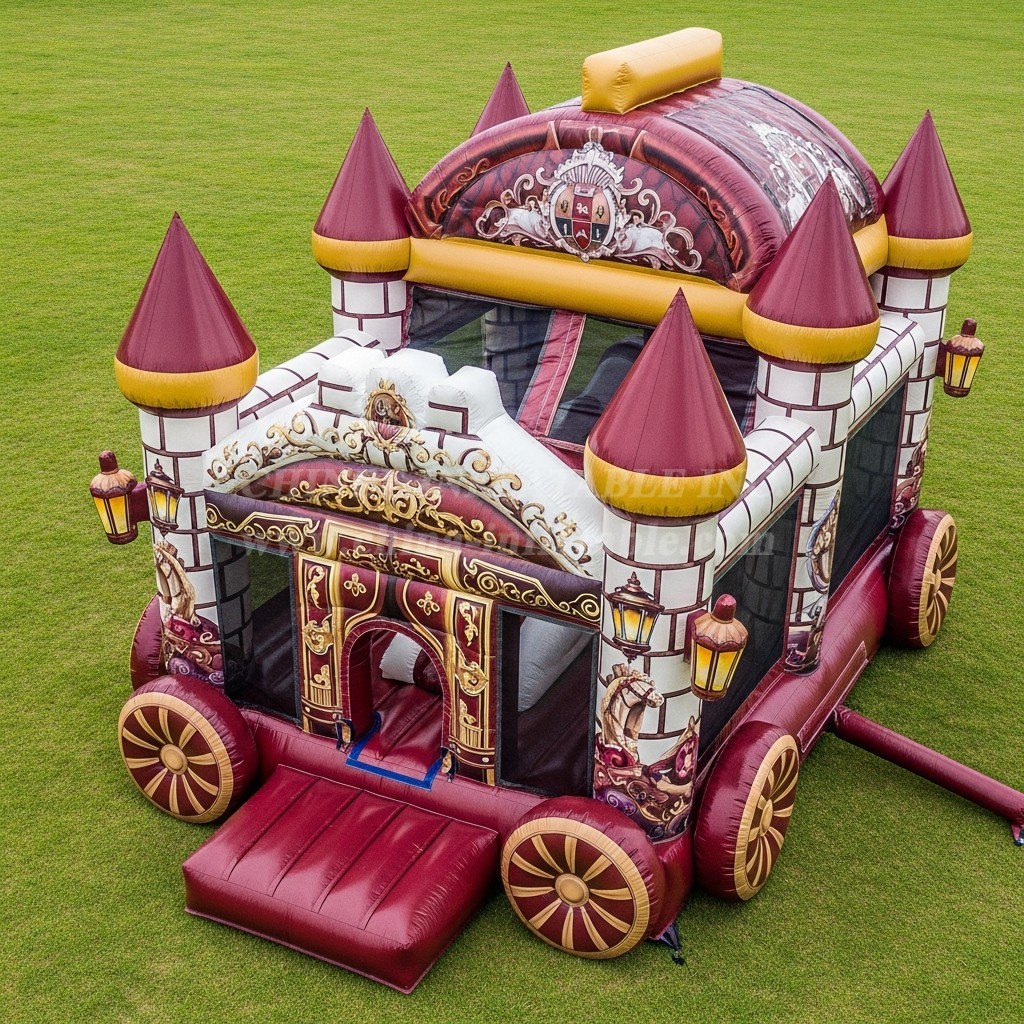 T5-2971 Horse Carriage Theme Inflatable Castles
