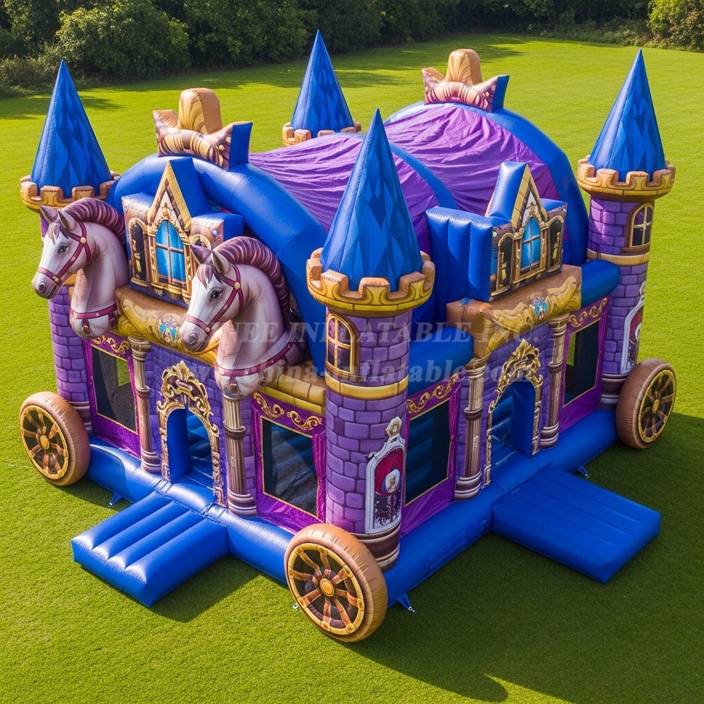 T5-2973 Horse Carriage Theme Inflatable Castles