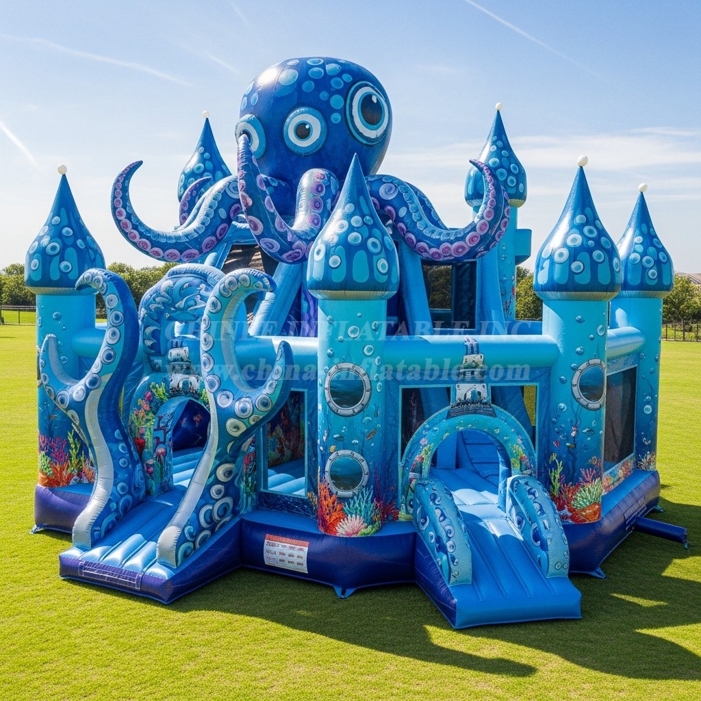 T5-3019 Octopus Theme Inflatable Castles
