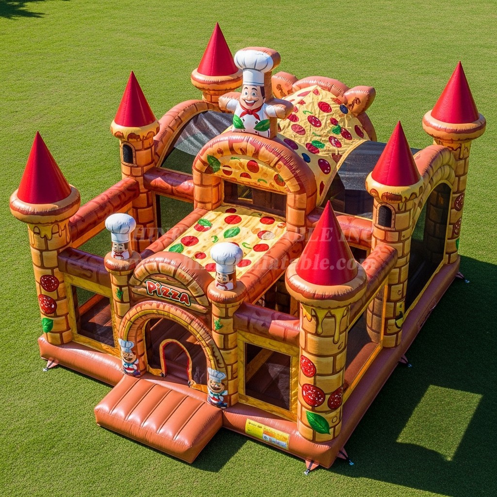 T5-3040 Pizza Theme Inflatable Castles