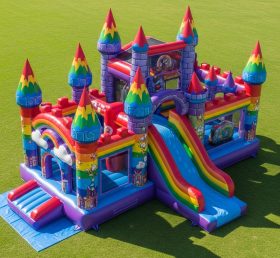 T5-3048 Rainbow Theme Inflatable Castles