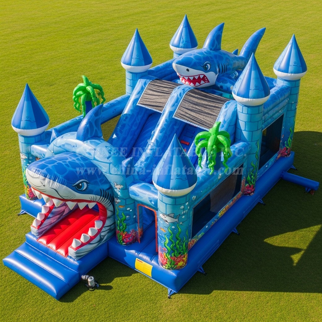 T5-3062 Shark Theme Inflatable Castles