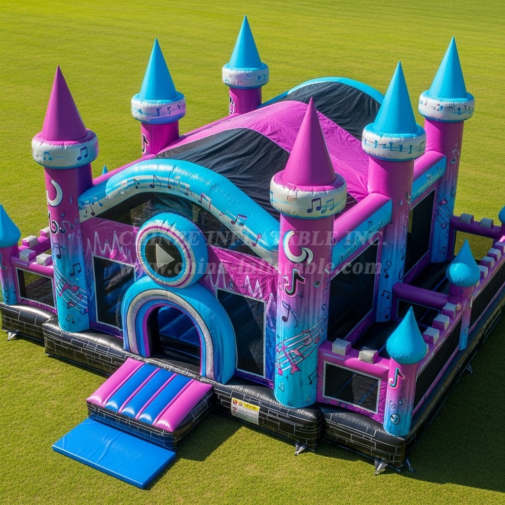 T5-3091 TikTok Theme Inflatable Castles