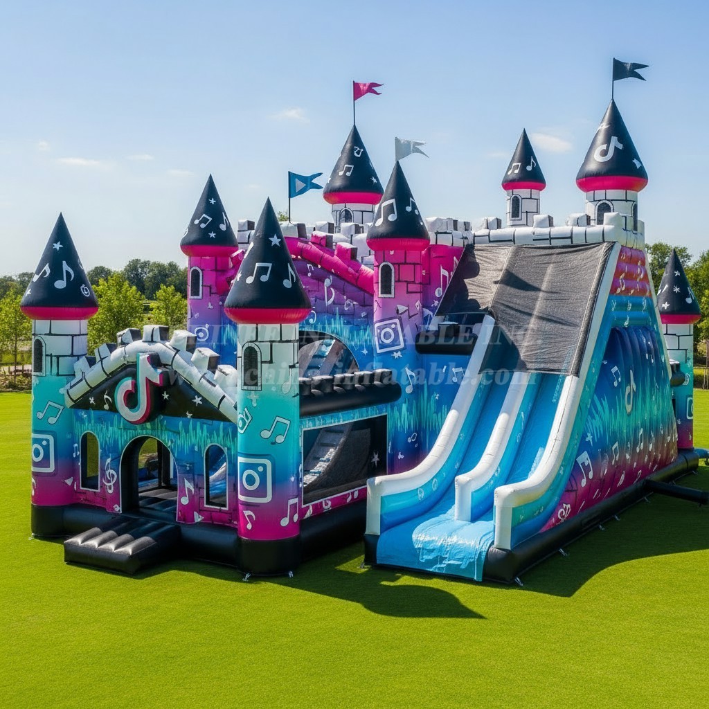 T5-3092 TikTok Theme Inflatable Castles