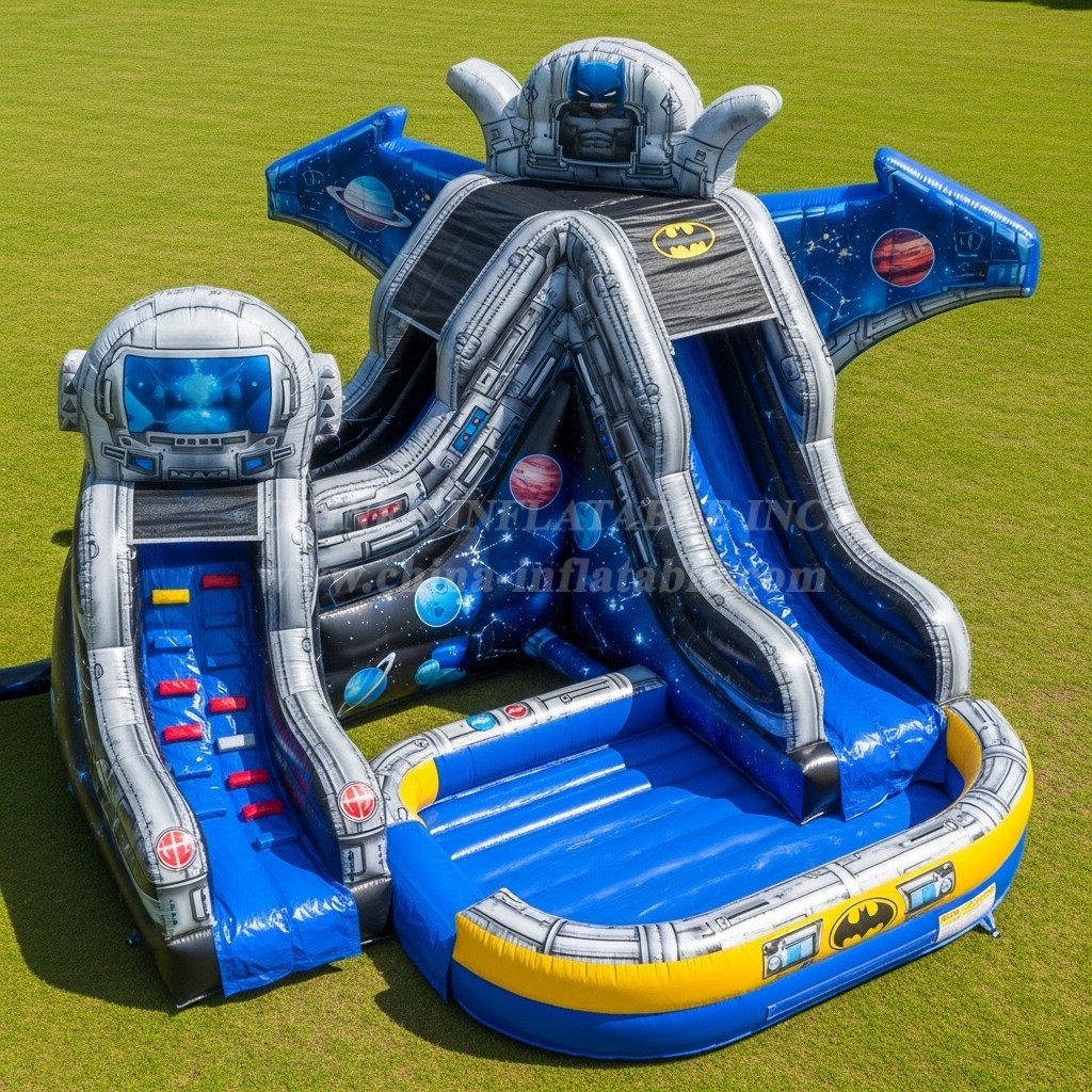 T8-9276 Batman Theme Inflatable Water Slide