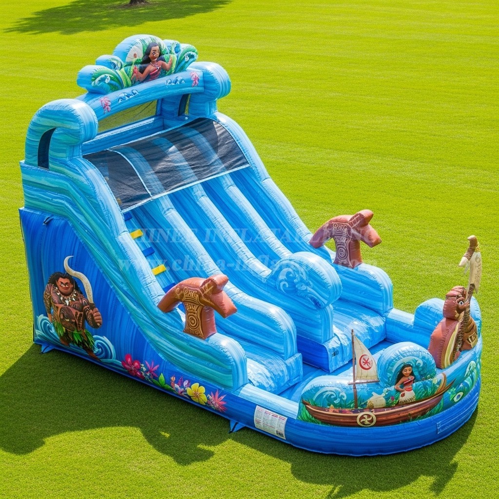 T8-9311 Moana Theme Inflatable Water Slide