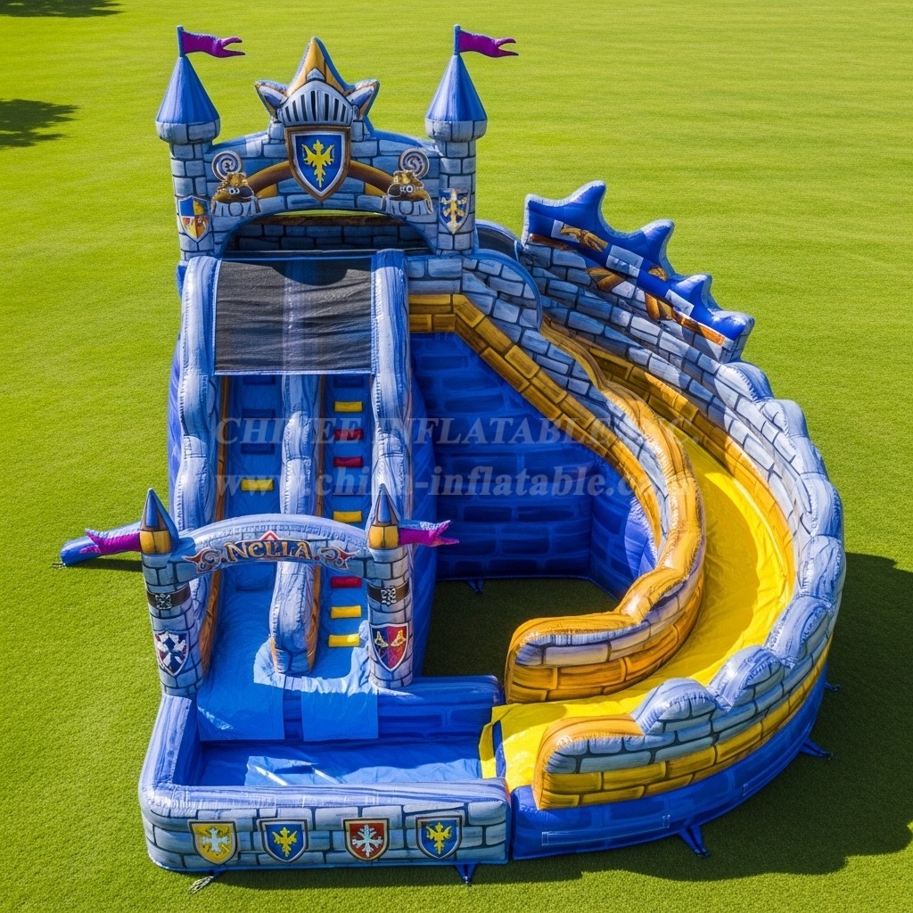 T8-9321 Nella Knight Theme Inflatable Water Slide