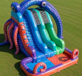 T8-9323 Octopus Theme Inflatable Water Slide