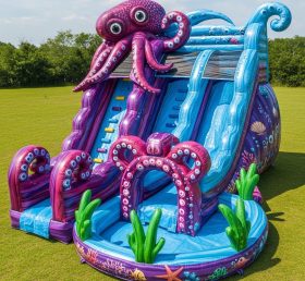 T8-9324 Octopus Theme Inflatable Water Slide
