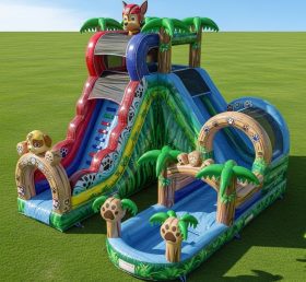 T8-9326 Paw Patrol Theme Inflatable Water Slide