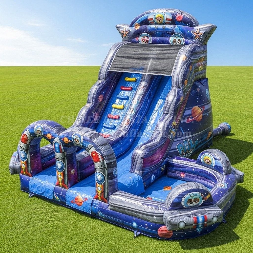 T8-9327 Paw Patrol Theme Inflatable Water Slide