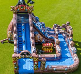 T8-9330 Pirates Theme Inflatable Water Slide