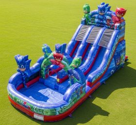 T8-9334 PJ Masks Theme Inflatable Water Slide