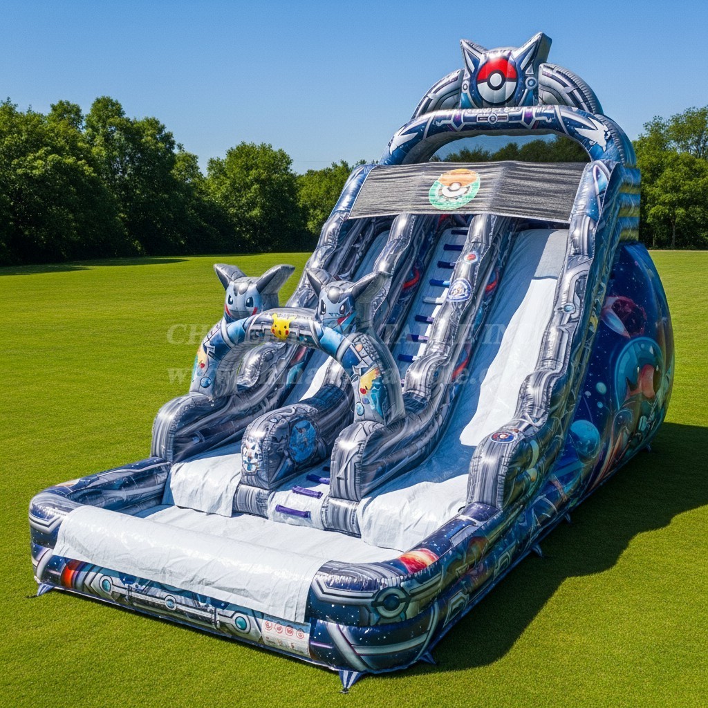 T8-9338 Pokemon Theme Inflatable Water Slide