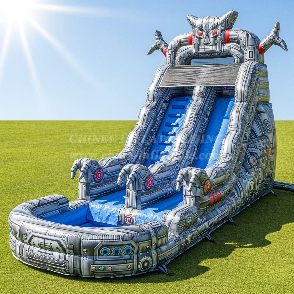 T8-9341 Robot Theme Inflatable Water Slide