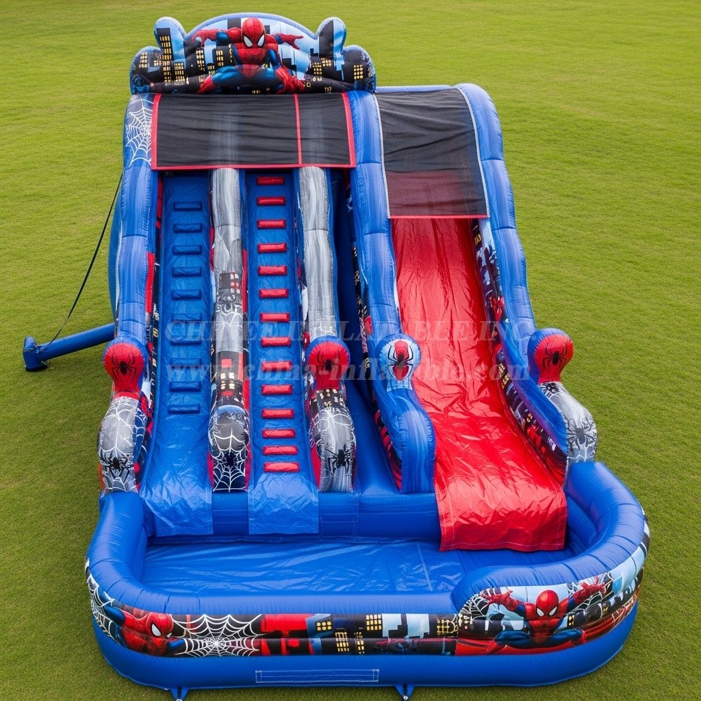 T8-9350 Spider-Man Theme Inflatable Water Slide