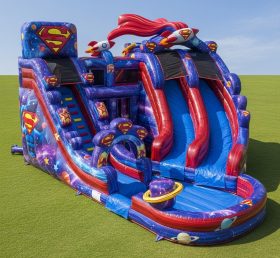 T8-9360 Superman Theme Inflatable Water Slide