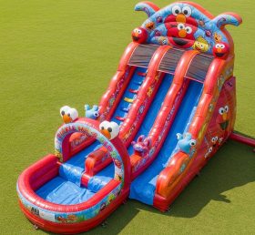 T8-9375 Tickle Me Elmo Theme Inflatable Water Slide