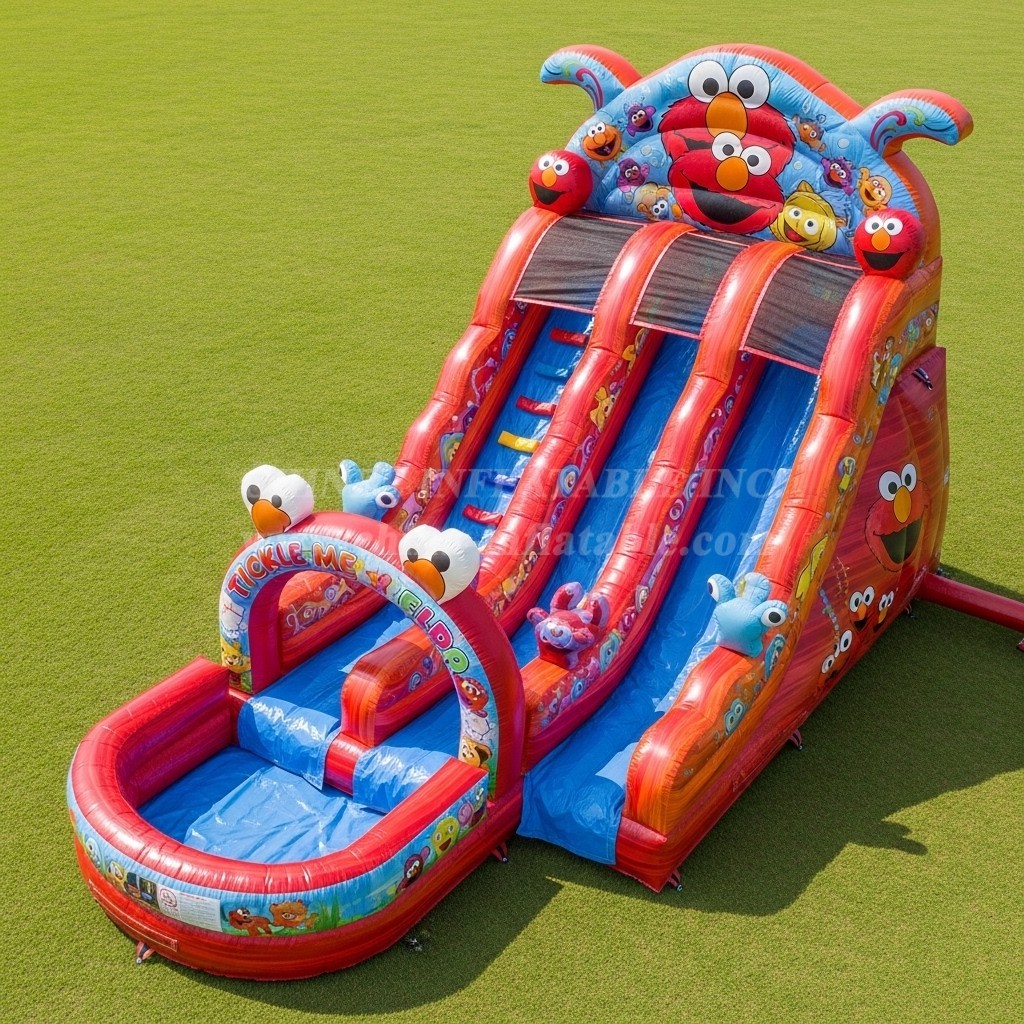 T8-9375 Tickle Me Elmo Theme Inflatable Water Slide