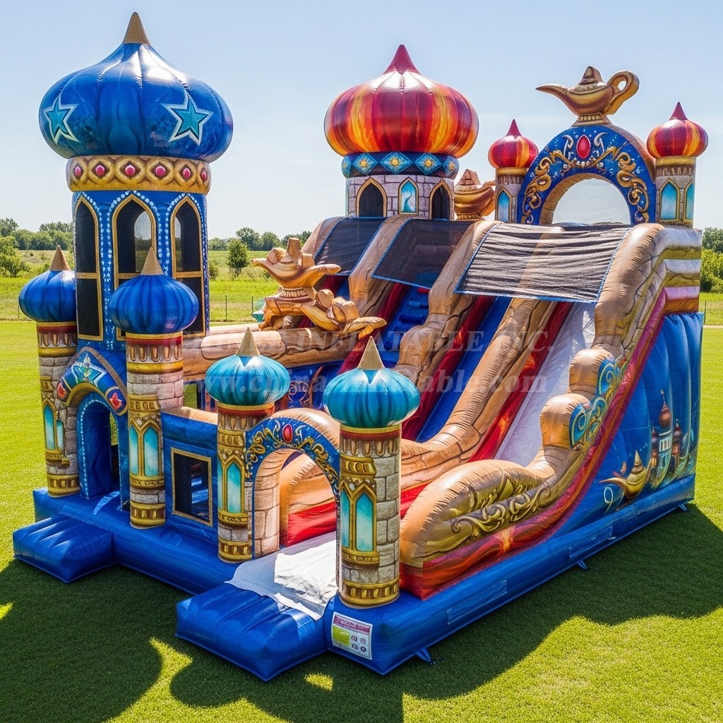 T8-9388 Aladdin Theme Inflatable Dry Slide