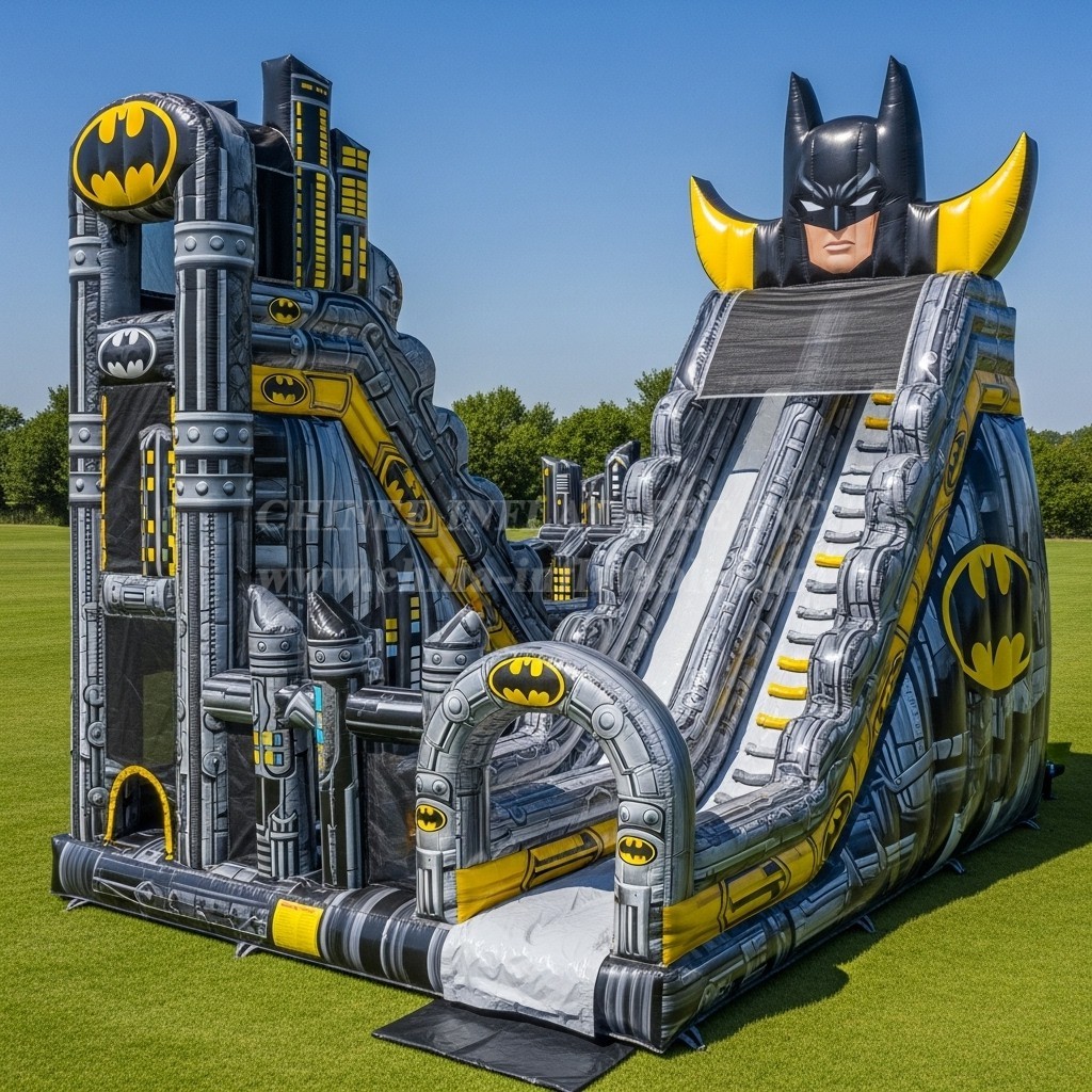 T8-9389 Batman Theme Inflatable Dry Slide
