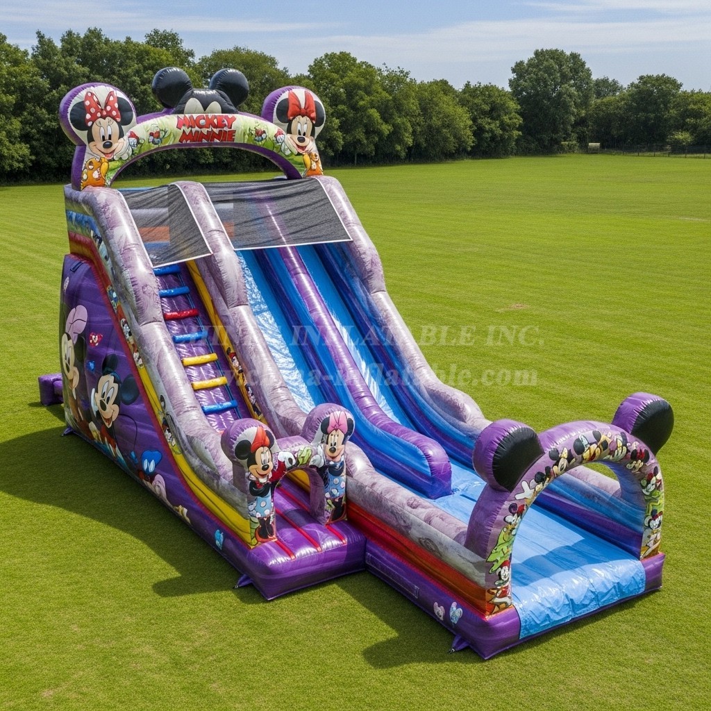 T8-9404 Mickey & Minnie Theme Inflatable Dry Slide