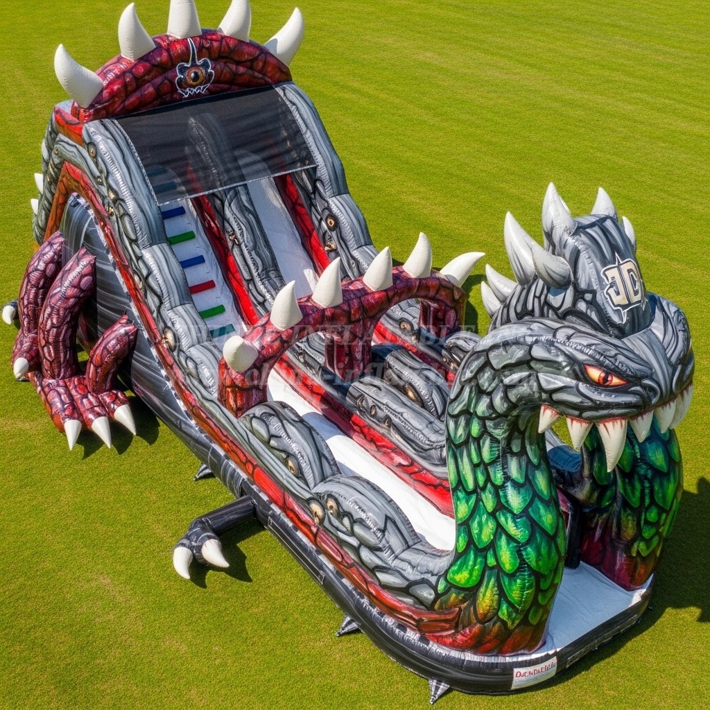 T8-9408 Monster Theme Inflatable Dry Slide