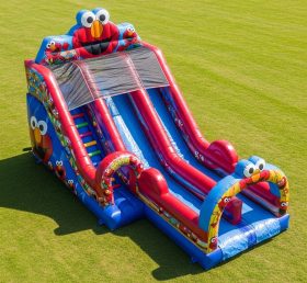 T8-9424 Tickle Me Elmo Theme Inflatable Dry Slide