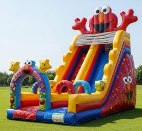 T8-9425 Tickle Me Elmo Theme Inflatable Dry Slide