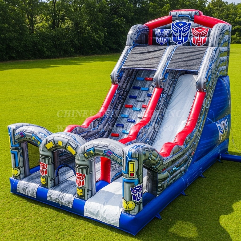 T8-9429 Transformers Theme Inflatable Dry Slide