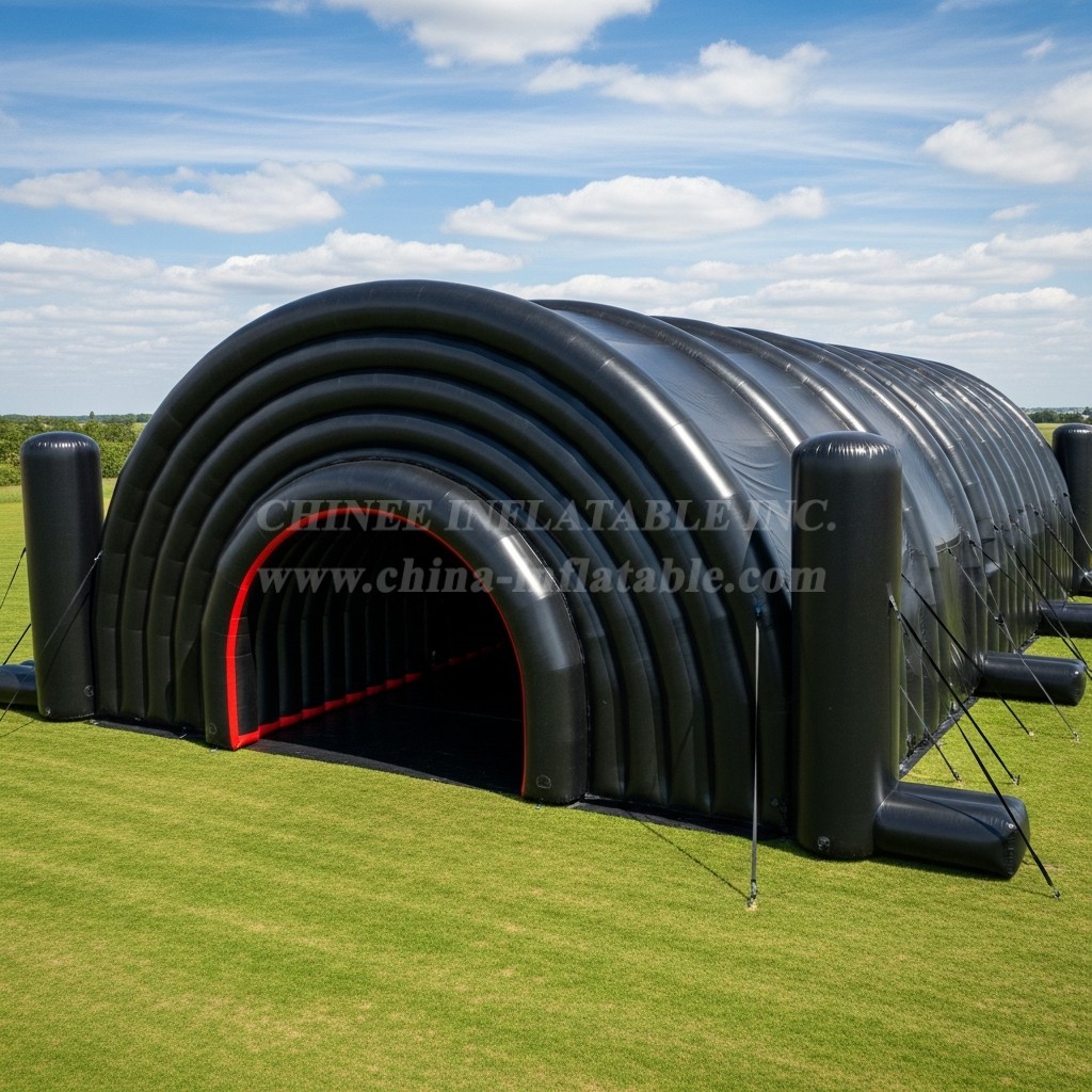 Tent1-6011 Black Tunnel Inflatable Tent