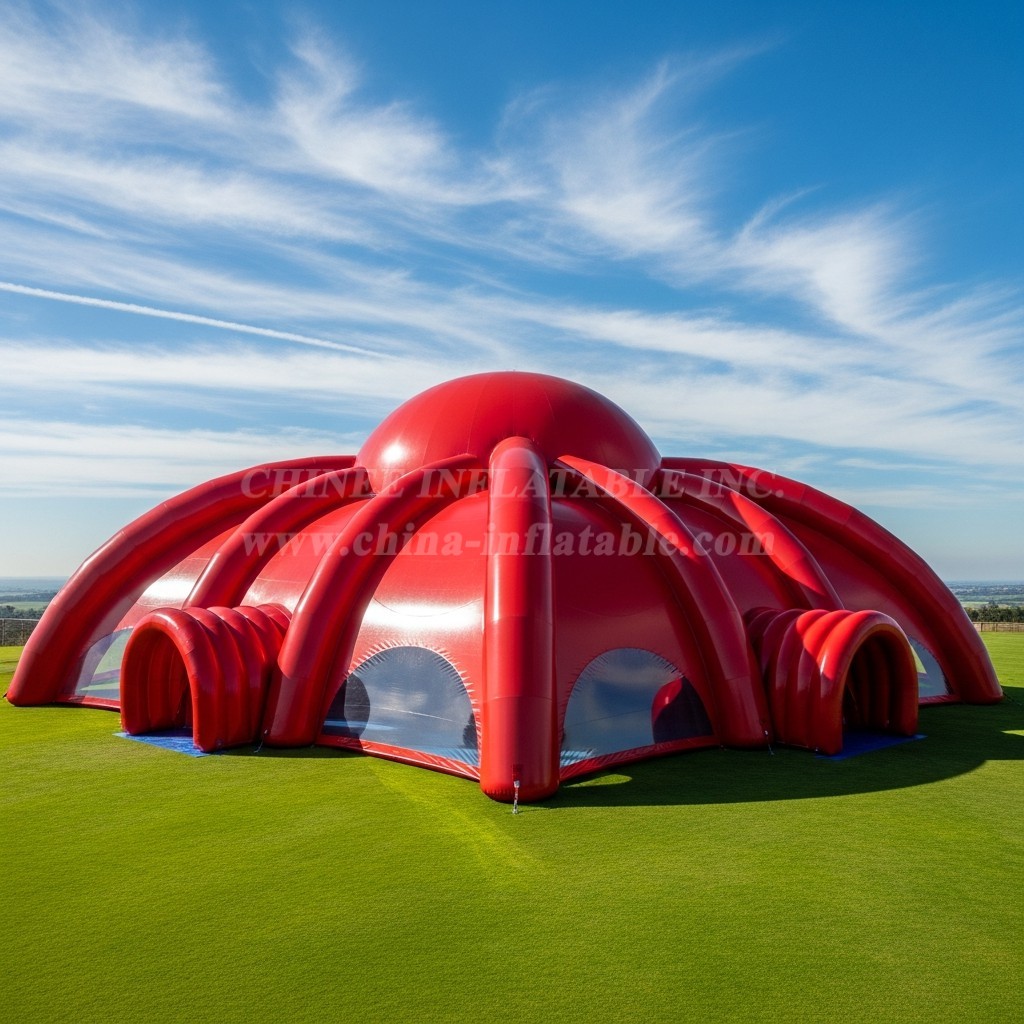 Tent1-6022 Giant Red Inflatable Dome Tent