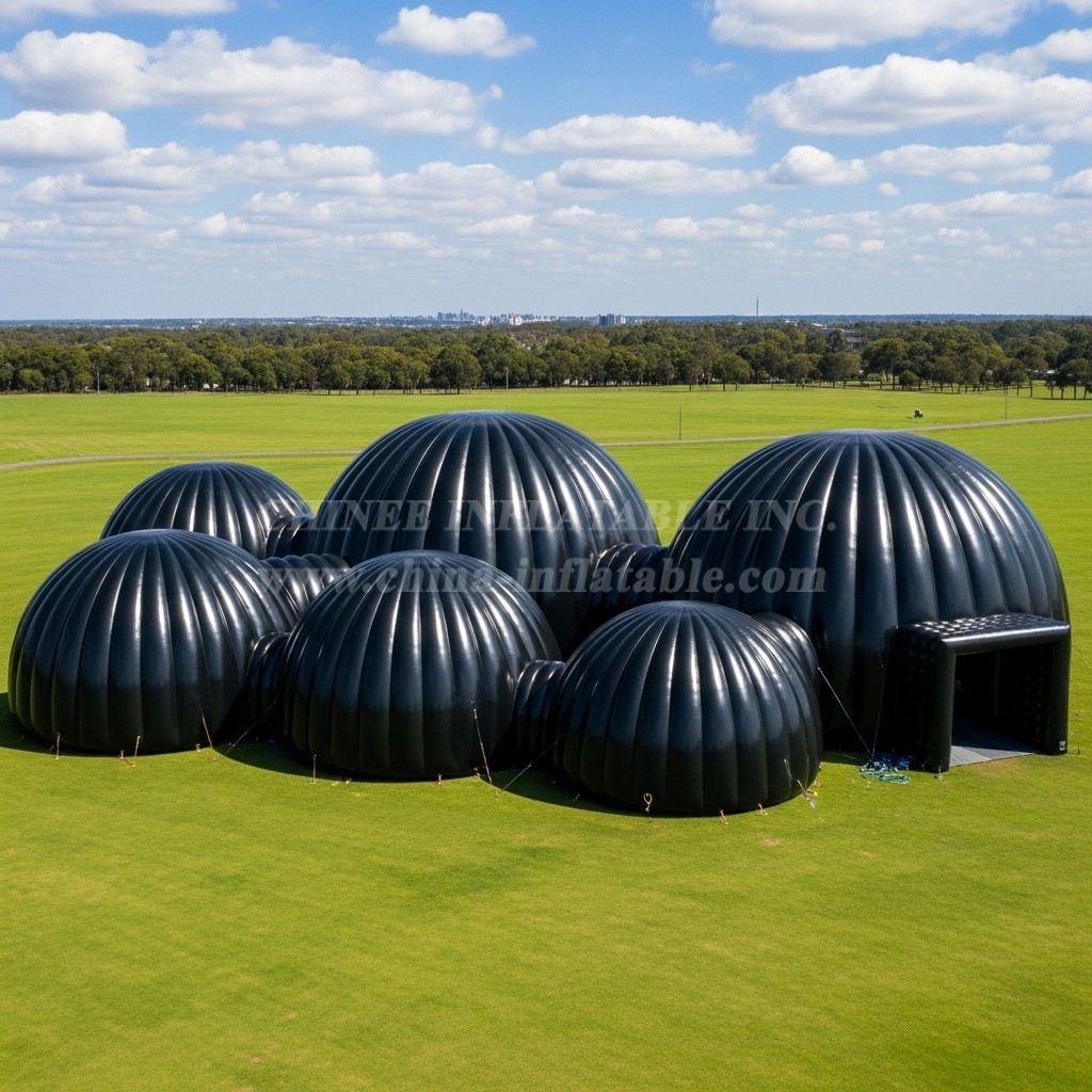Tent1-6207 Giant Black Inflatable Dome