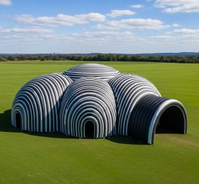 Tent1-6258 Black and White Dome Tunnel Inflatable Dome