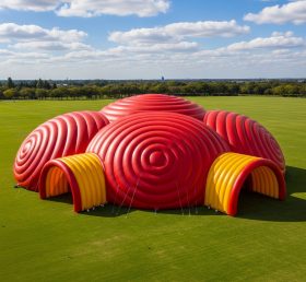 Tent1-6267 Red and Yellow Dome Inflatable Dome