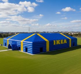 Tent1-6379 Blue Yellow Inflatable Cuboid Tent