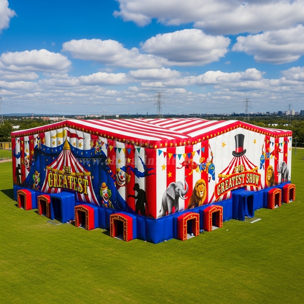 Tent1-6388 Circus Striped Inflatable Tent