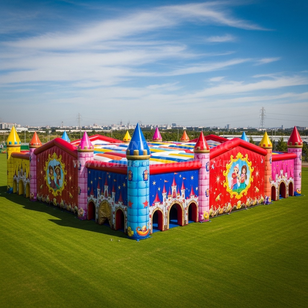 Tent1-6397 Disney Castle Colorful Inflatable Event Structure