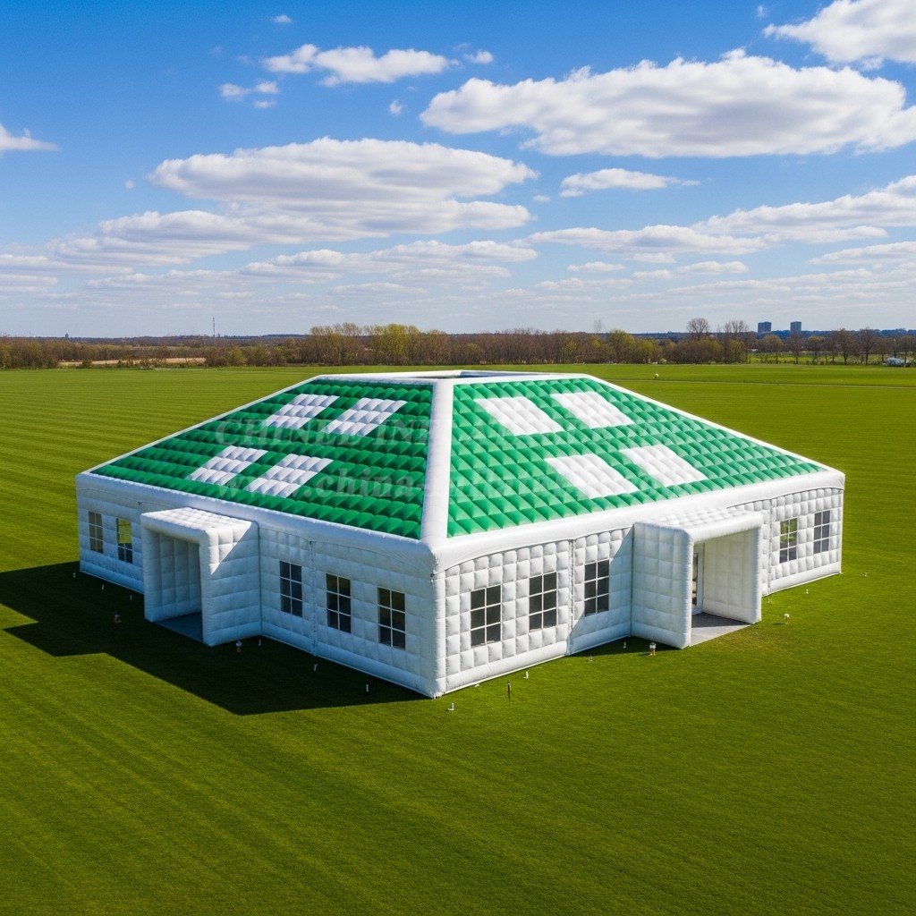 Tent1-6417 Green White Inflatable Event Tent