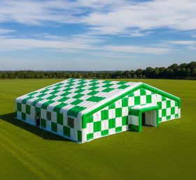 Tent1-6419 Green White Inflatable Rectangular Tent