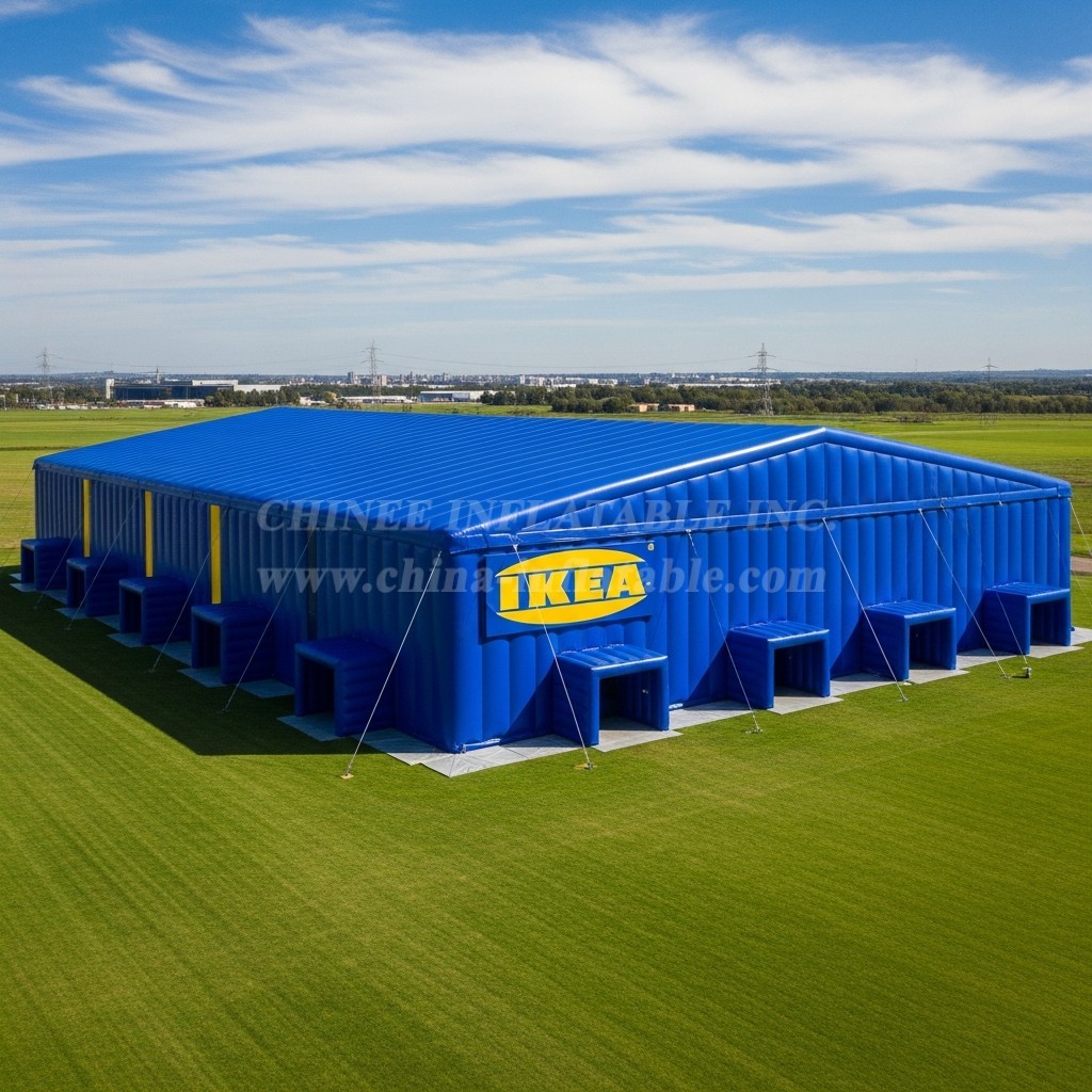 Tent1-6435 IKEA Blue Yellow Inflatable Tent