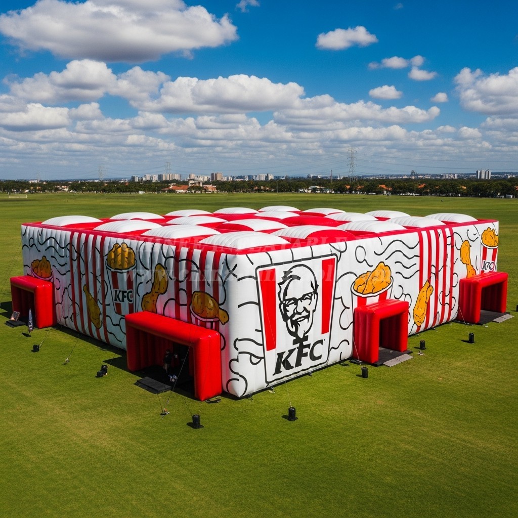 Tent1-6445 KFC Red White Inflatable Structure