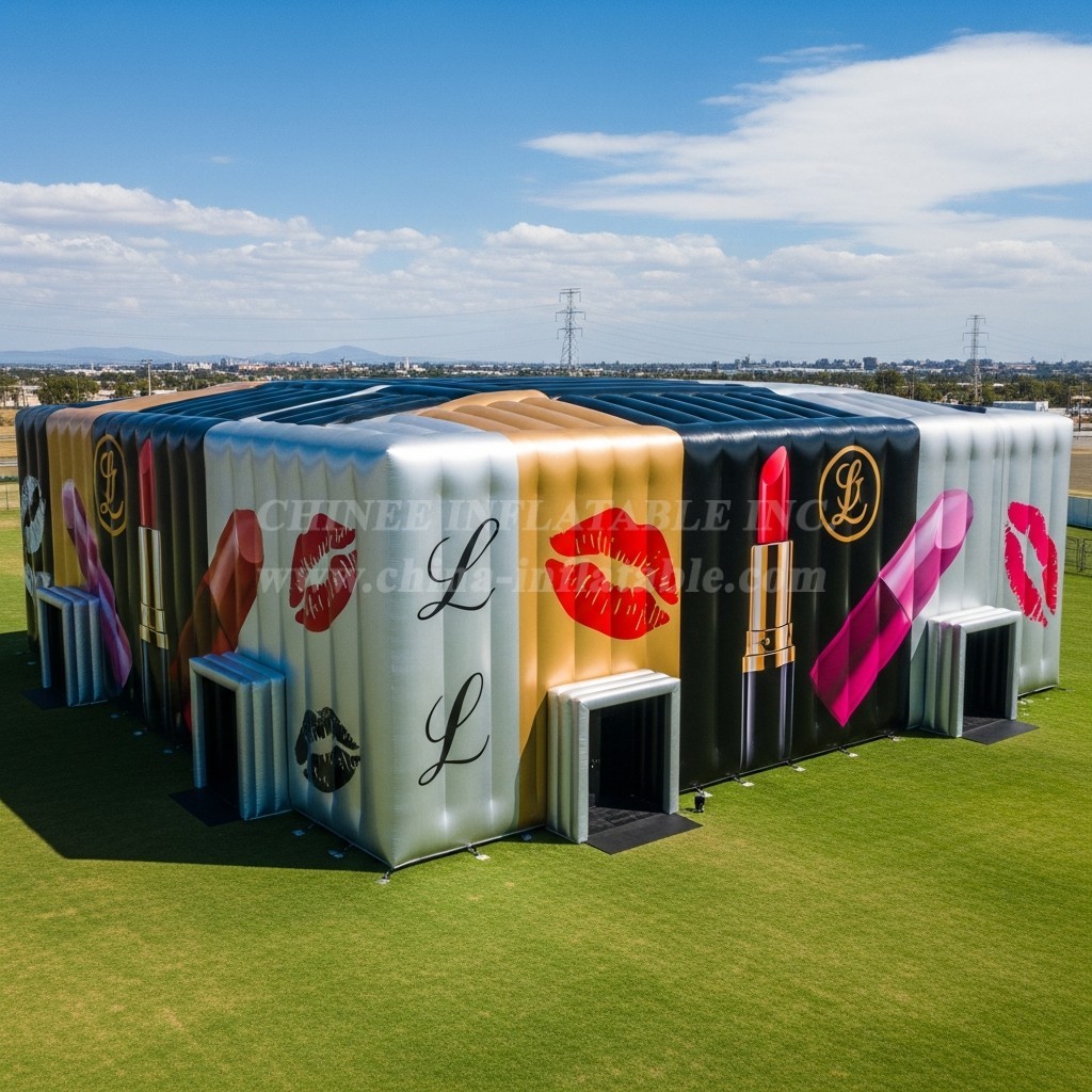 Tent1-6454 Matte Black Gold Lipstick Tent