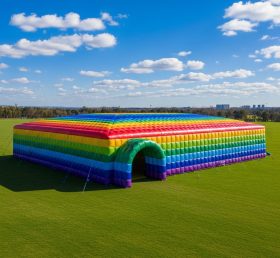 Tent1-6502 Rainbow Striped Inflatable Tent