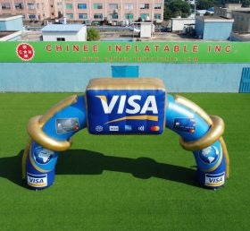Arch3-184 Visa Advertising Inflatable Arch