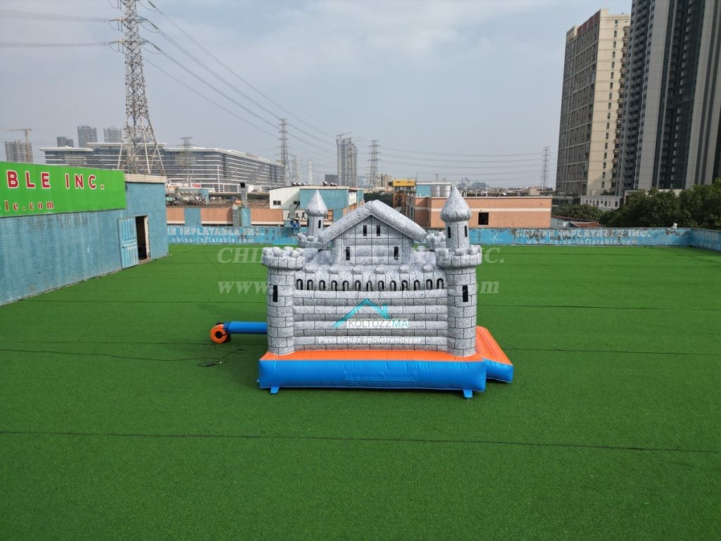 T2-8121 Gray Inflatable Castle