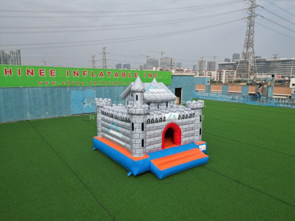 T2-8121 Gray Inflatable Castle