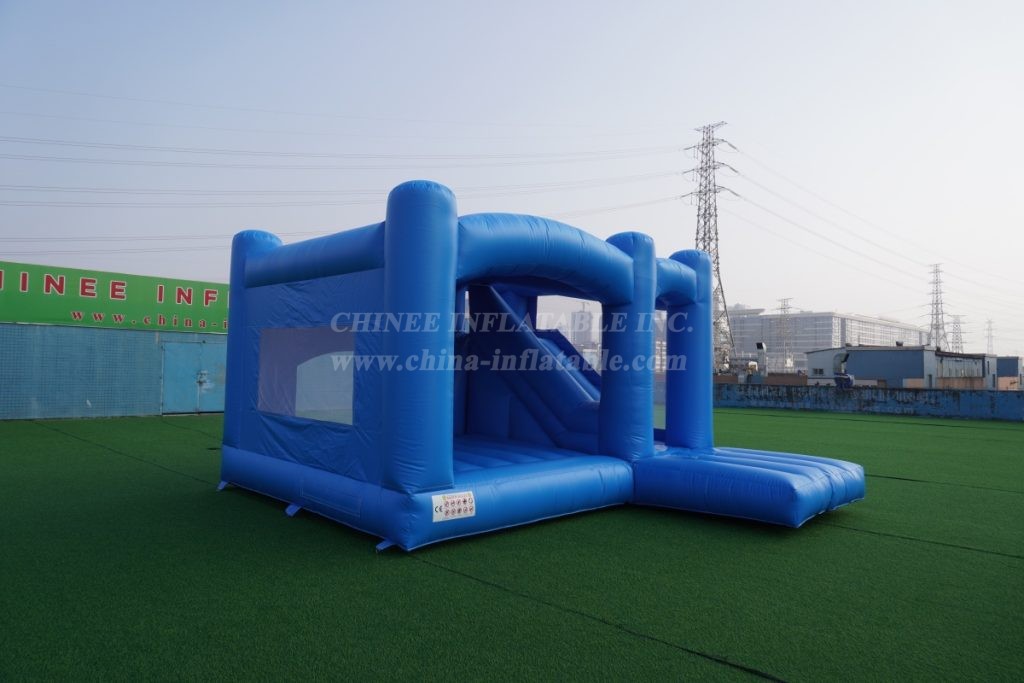T5-001F Blue Bouncy Castle with Slide