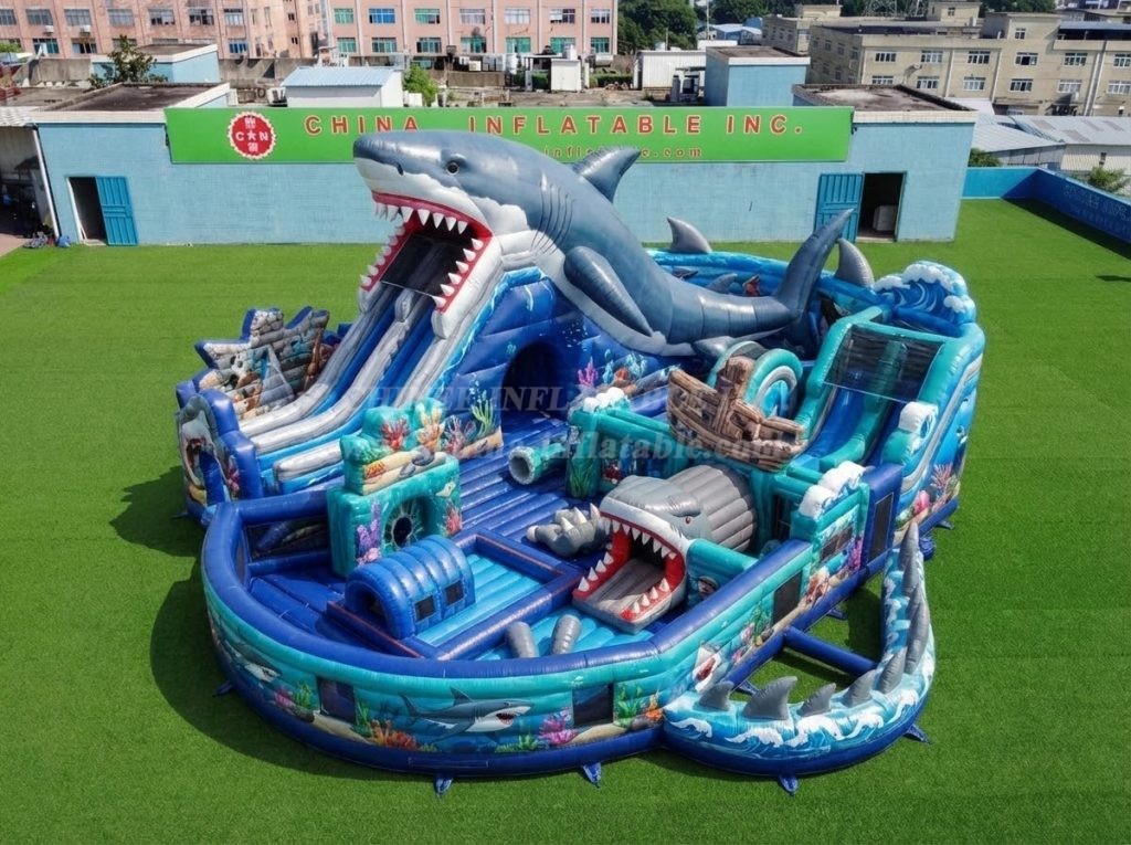 GF2-607D Shark-Themed Inflatable Park